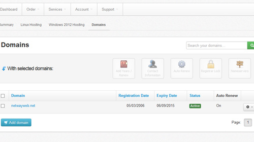 LoopByte - Domain control panel